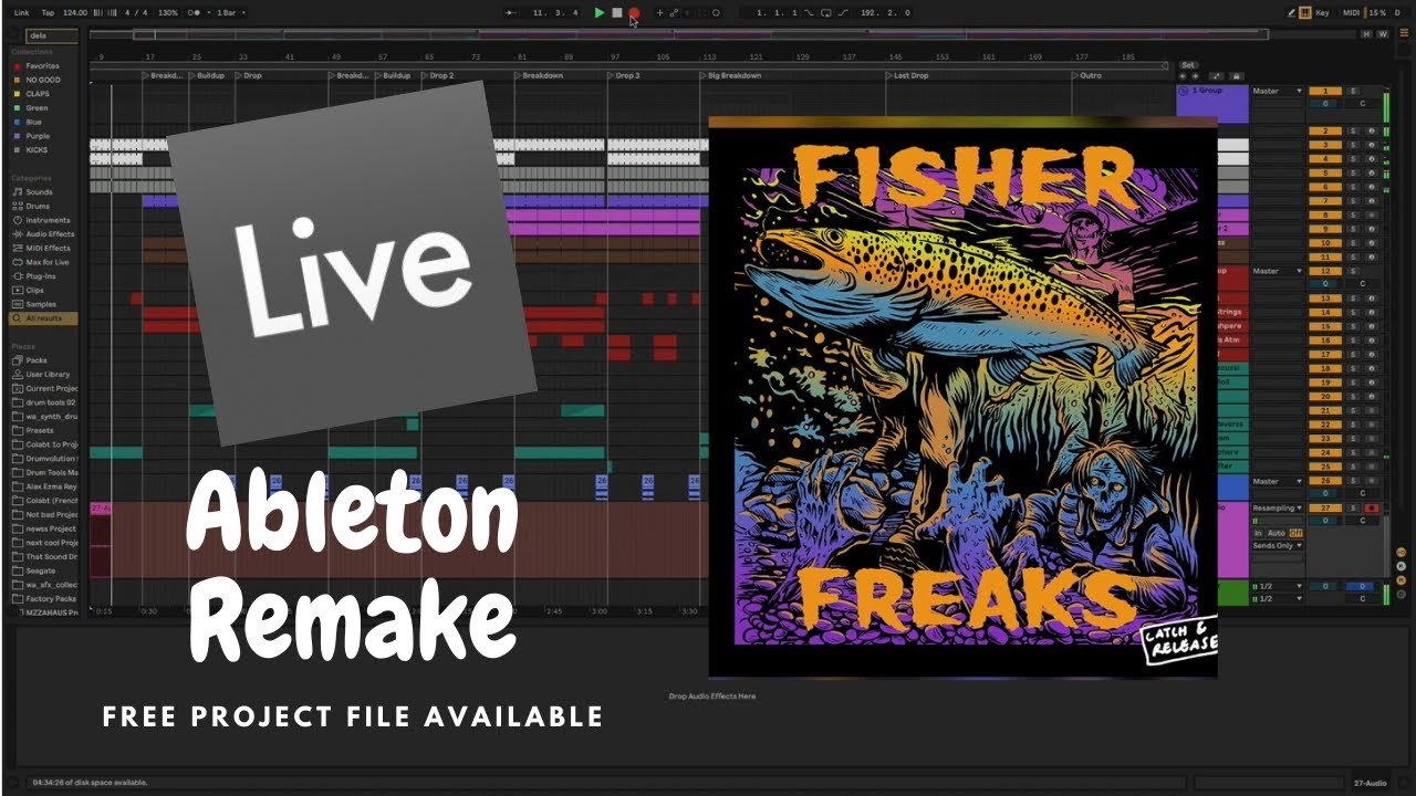 Free Ableton 10 Tech House Remake: Fisher – Freaks (Alex Ezma Rey)