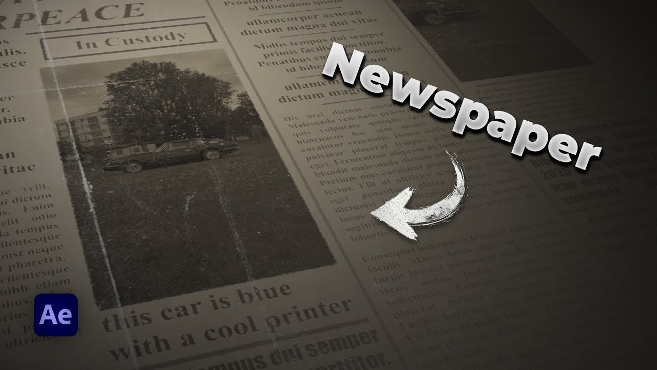 Free After Effects Project: Newspaper Transition (Adobe Simplified)