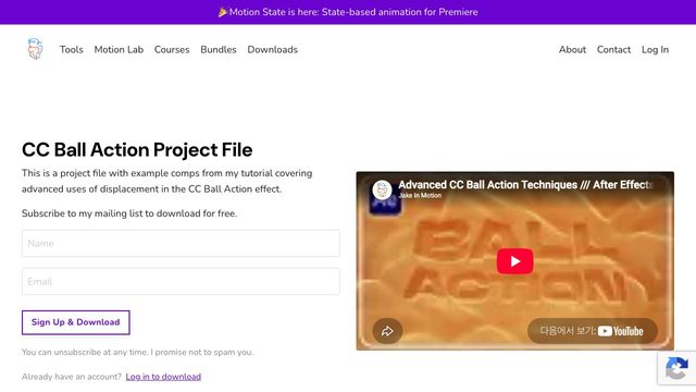 Free After Effects Project: CC Ball Action Techniques (Jake Bartlett)