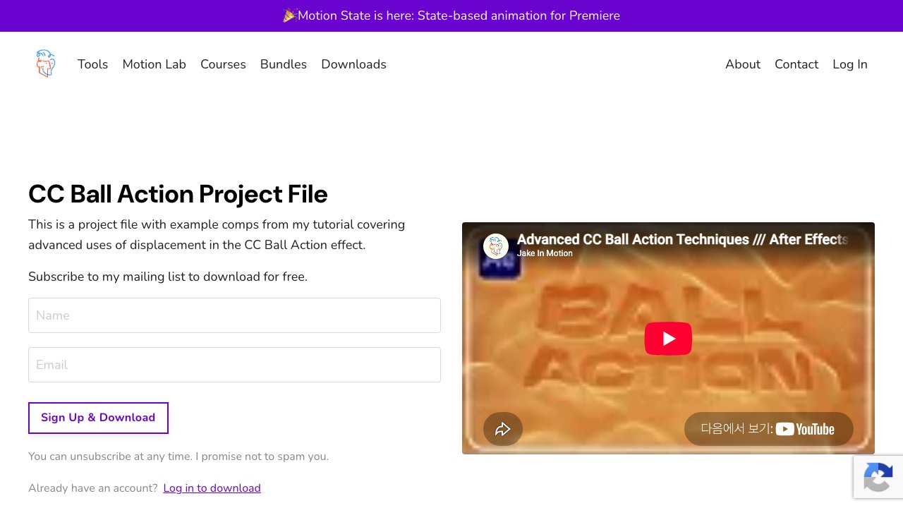Free After Effects Project: CC Ball Action Techniques (Jake Bartlett)