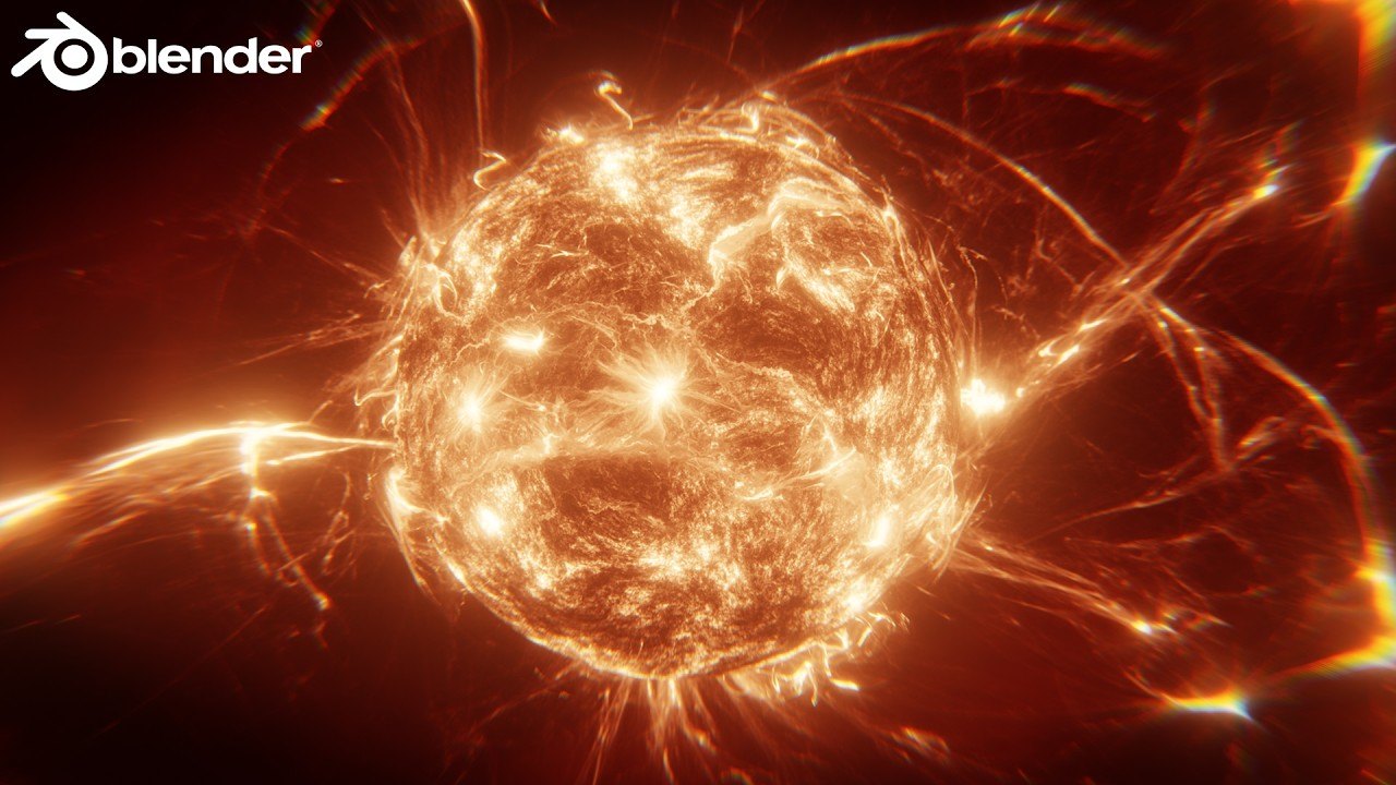 Free Blender EEVEE Project: Procedural Animated Star (Poly3Blend)