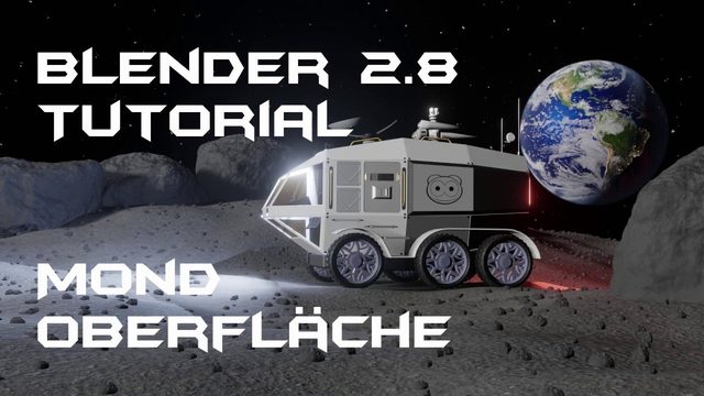 Free Blender 2.8 File: Moon Surface Rover Model (Ovi Gomy)