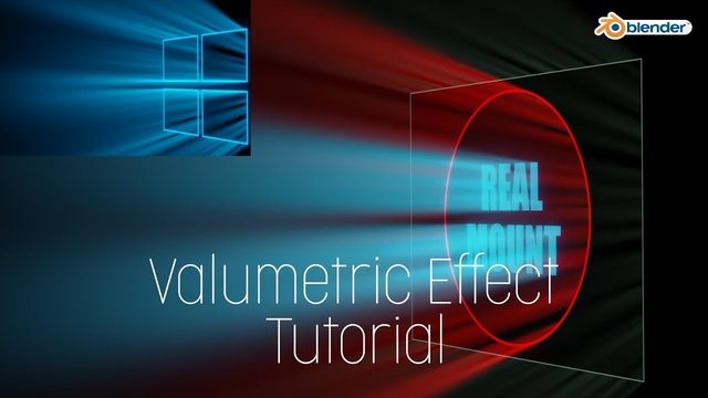 Free Blender EEVEE Scene: Volumetric Light Logo Effect (SHIBU)