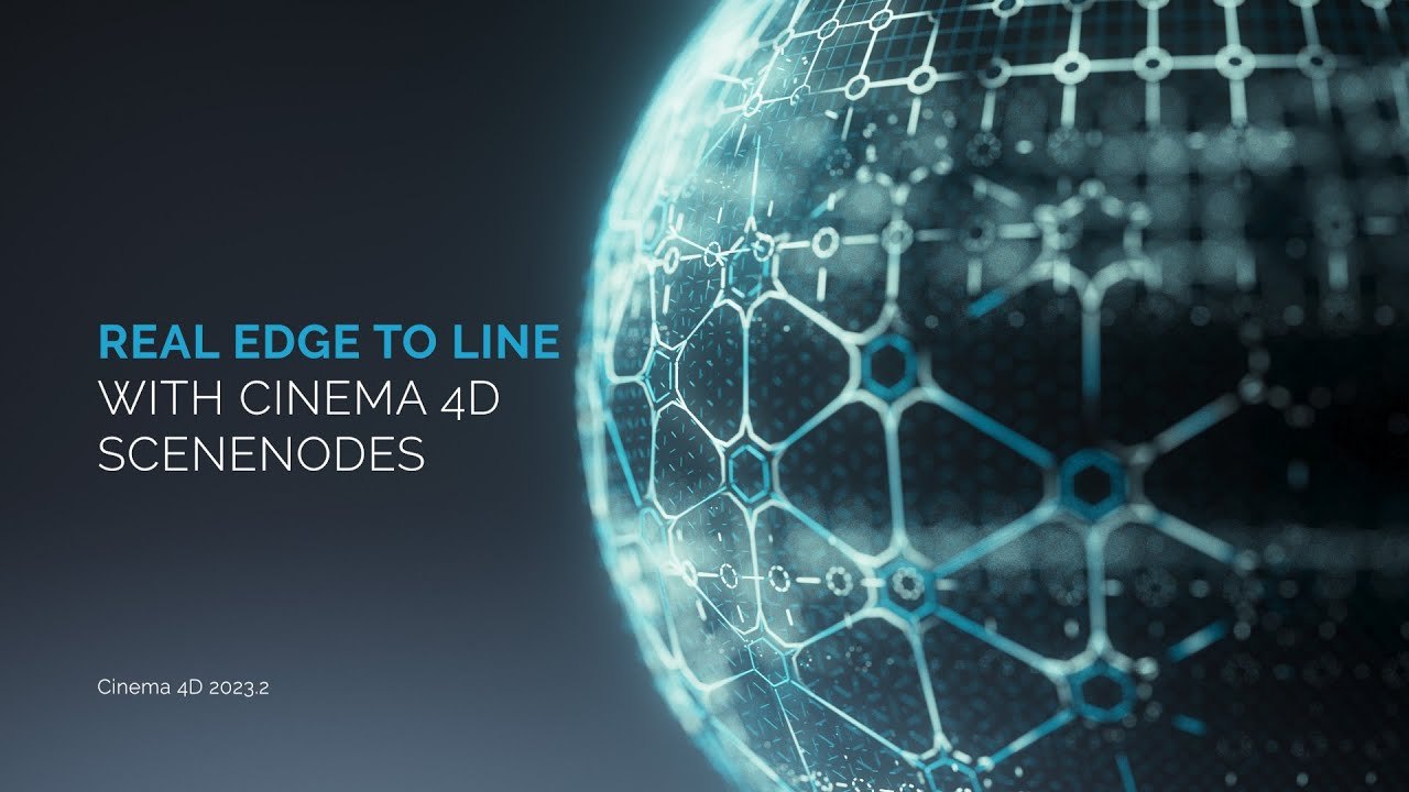 Free C4D Scene Nodes Capsule: Real Edge to Line (Dominik Ruckli)