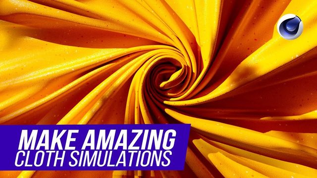 Free Cinema 4D 2023 Twisting Cloth Simulation Scenes (eyedesyn)