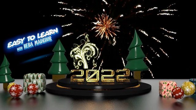 Free C4D & After Effects New Year 2022 Template (Heba Madkour)