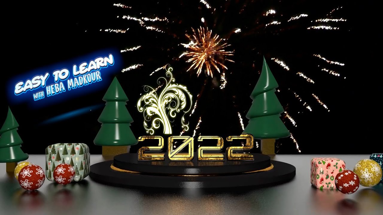 Free C4D & After Effects New Year 2022 Template (Heba Madkour)