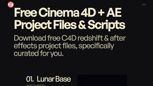 Free Cinema 4D R23 Redshift Lunar Base Scene File (Hyve Studio)