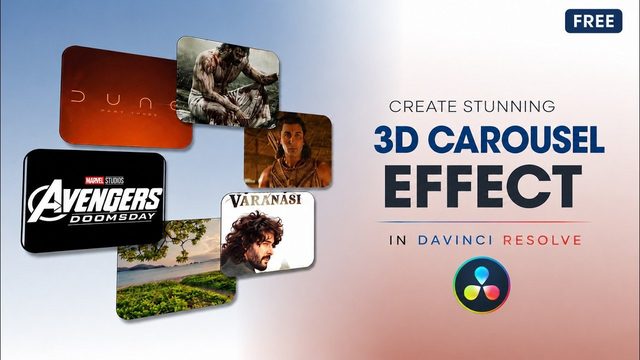 Free DaVinci Resolve 21 Fusion Comp: 3D Image Carousel (RamS Comp)