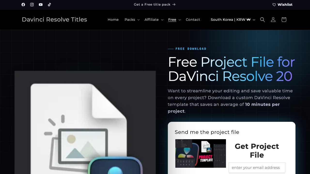 Free DaVinci Resolve 20 Project Template: 4K Timelines, Node Trees