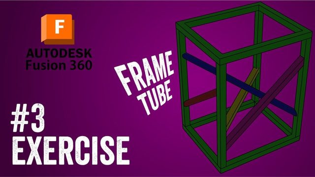 Free Fusion 360 Project: Frame Tube Tutorial #3 (Pistacchio Graphic)