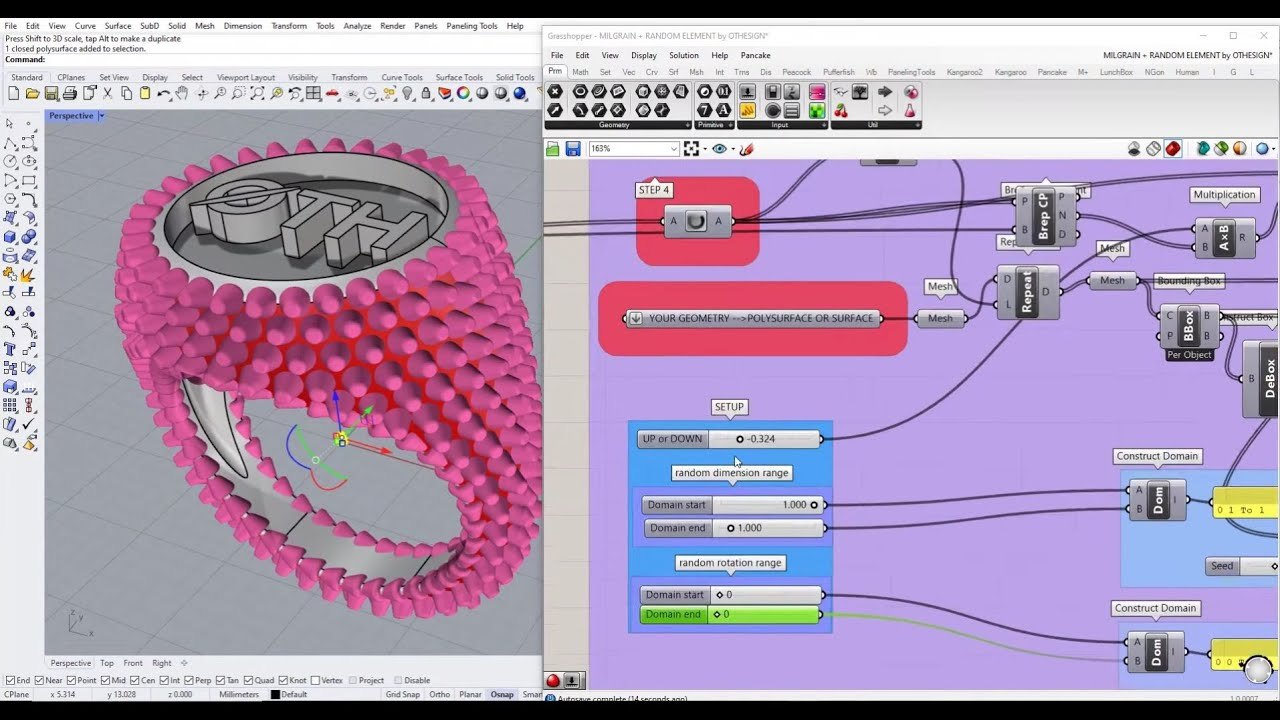 Free Grasshopper File: Kangaroo Circle Packing Millgrain (OTHESIGN)