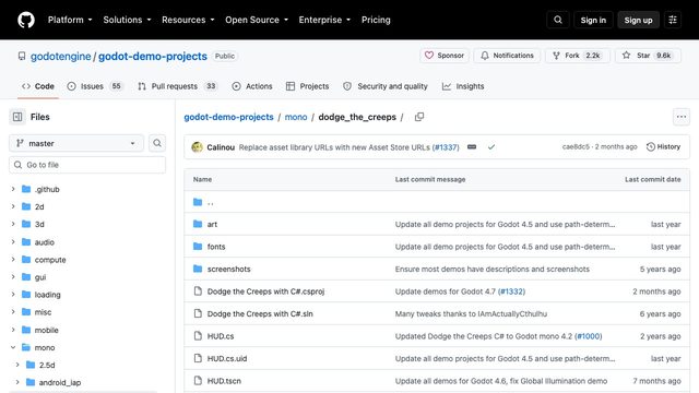 Free Godot 4.7 C# Project: Dodge the Creeps with C# (Godot Engine)