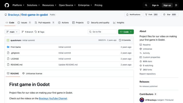 Free Godot 4.2 Project: First Game in Godot 2D Platformer (Brackeys)