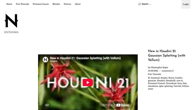Free Houdini 21 Project File: Gaussian Splatting with Vellum (Entagma)