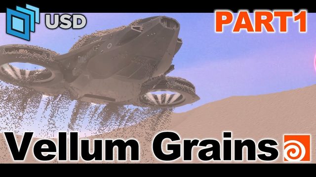 Free Houdini 19.5 HIP: Spaceship Rising from Desert Sand Grain Sim