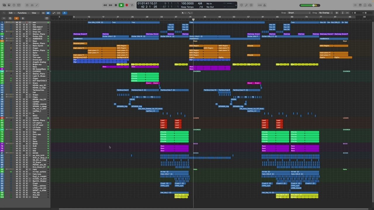 Free Logic Pro EDM Pop Remix Project with Stems (Kevin Lee)