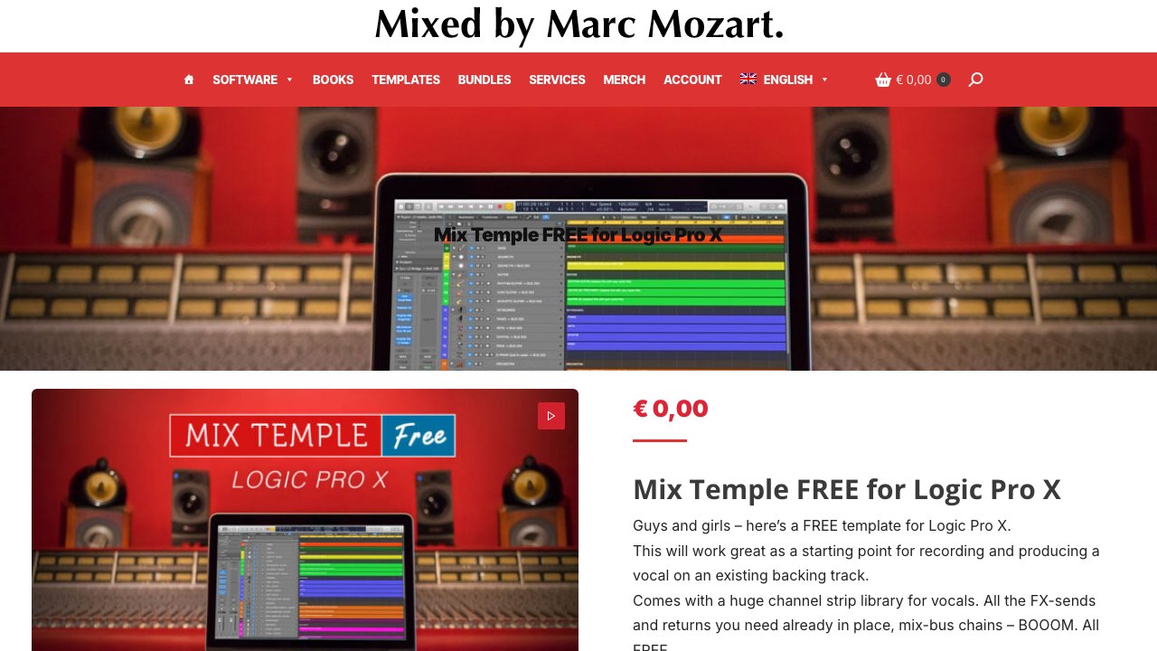 Free Logic Pro X Vocal Mix Template: Mix Temple FREE (Marc Mozart)