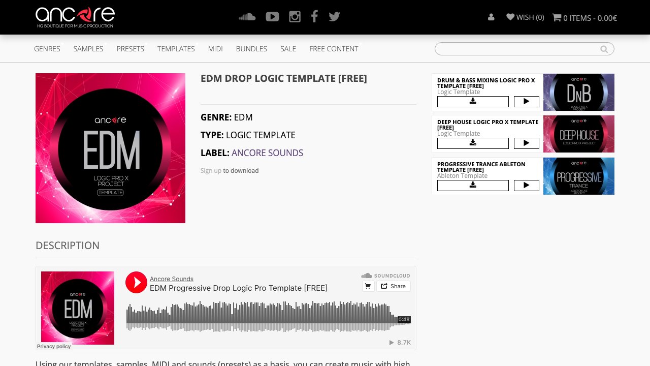 Free Logic Pro EDM Drop Template, 130 BPM (Ancore Sounds)