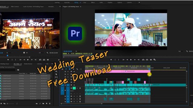 Free Premiere Pro Wedding Teaser Project (Play Edit Anything)