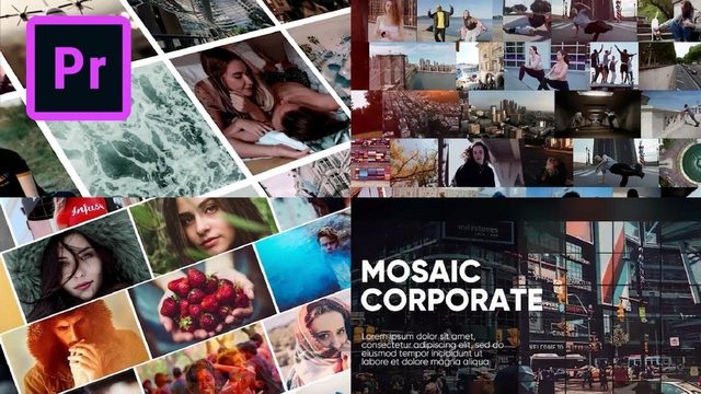 Free Premiere Pro Mosaic Photo Opener Template (SATU editor)