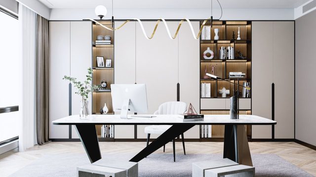 Free SketchUp + D5 Render Interior Office Scene (Wisable)