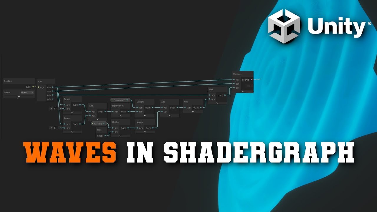 Free Unity 2021.3+ Project: Shader Graph Vertex Waves (LlamAcademy)